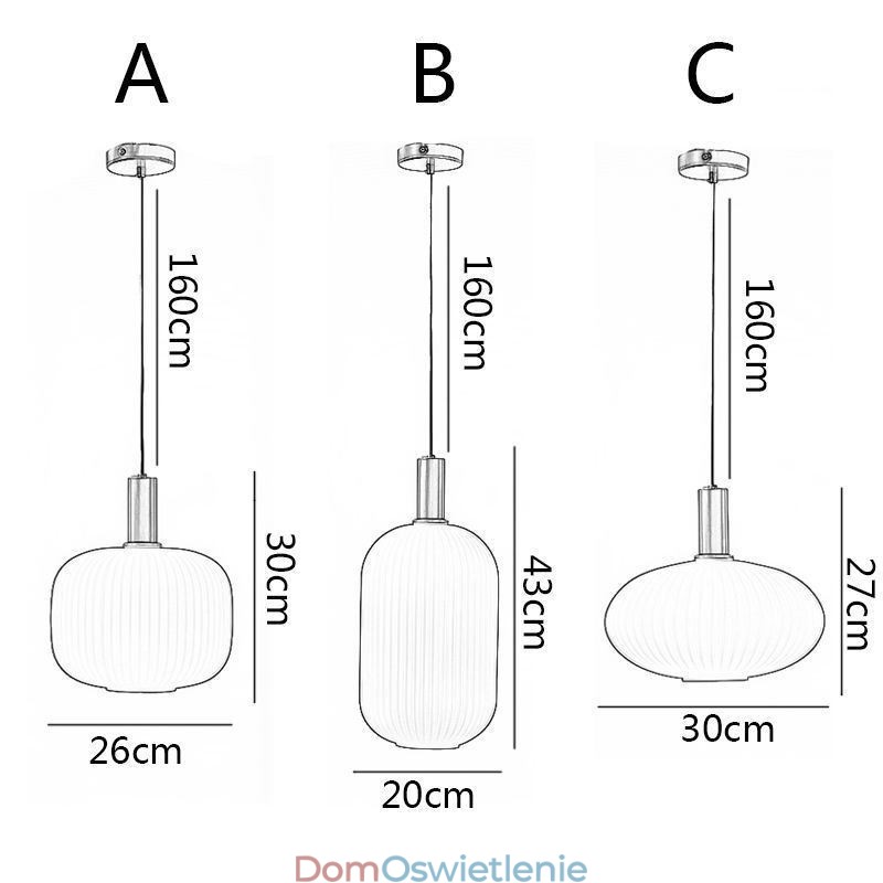 Nowoczesna lampa wisząca Proste kreatywne szklane lampy wiszące