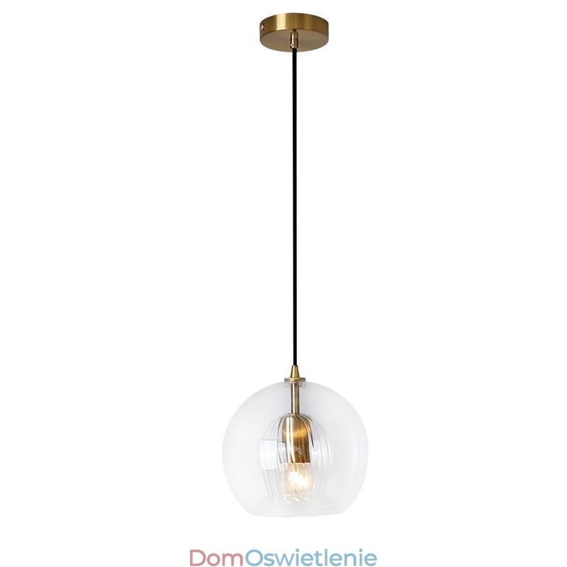 Nowoczesna szklana lampa wisząca pojedyncza głowica