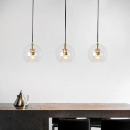 Nowoczesna szklana lampa wisząca pojedyncza głowica