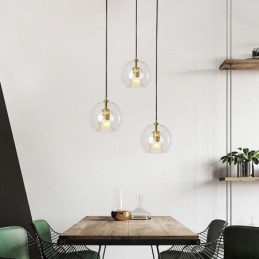 Nowoczesna szklana lampa wisząca pojedyncza głowica