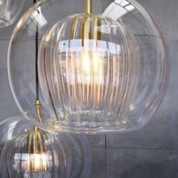 Nowoczesna szklana lampa wisząca pojedyncza głowica