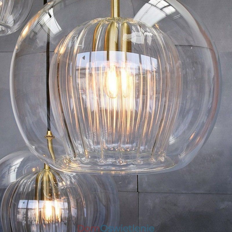 Nowoczesna szklana lampa wisząca pojedyncza głowica