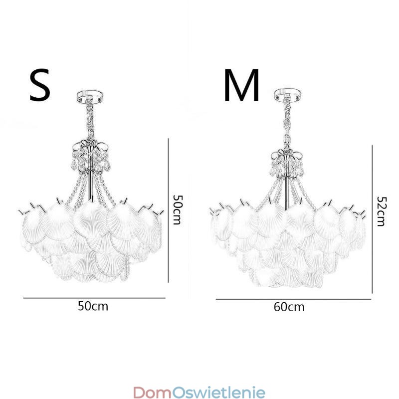 Europejska szklana lampa wisząca Post Modern Scallop wisząca lampa