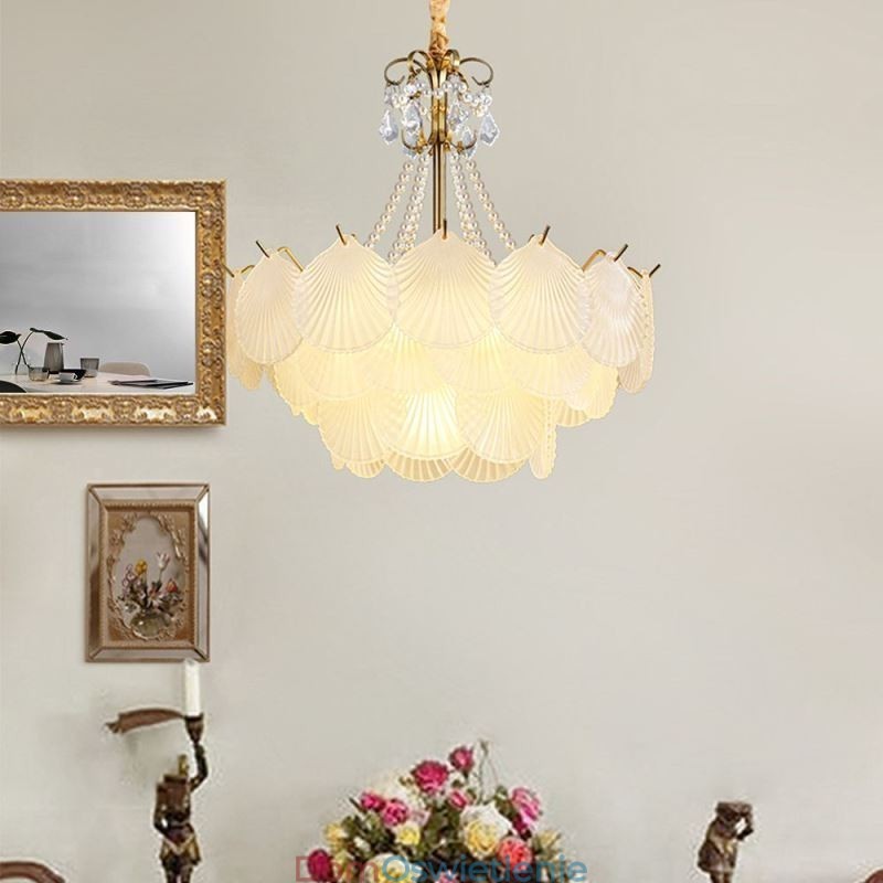 Europejska szklana lampa wisząca Post Modern Scallop wisząca lampa