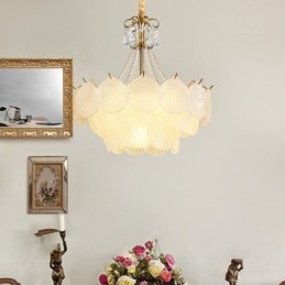 Europejska szklana lampa wisząca Post Modern Scallop wisząca lampa