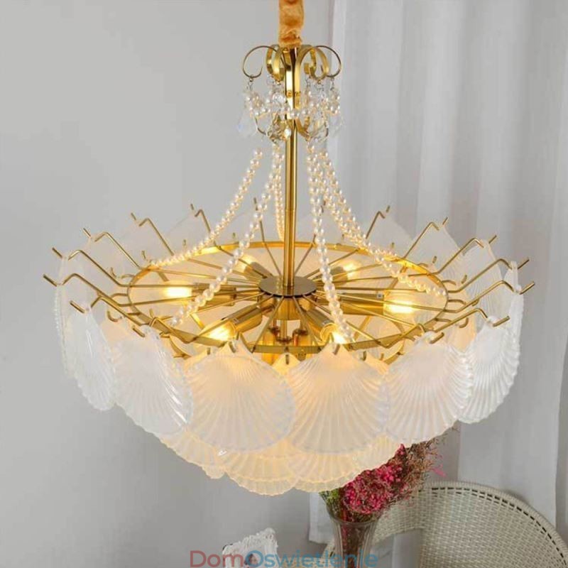 Europejska szklana lampa wisząca Post Modern Scallop wisząca lampa