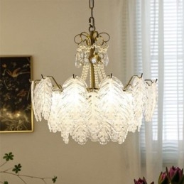 Elegancka szklana lampa wisząca Liść wiszący