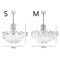 Elegancka szklana lampa wisząca Liść wiszący