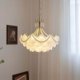 Europejska szklana lampa wisząca Elegancka lampa wisząca w kształcie muszli