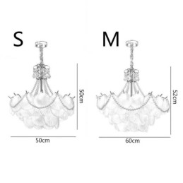 Europejska szklana lampa wisząca Elegancka lampa wisząca w kształcie muszli