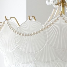 Europejska szklana lampa wisząca Elegancka lampa wisząca w kształcie muszli