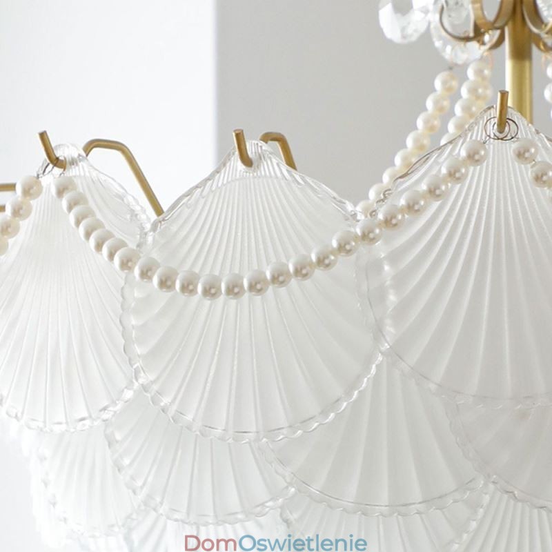 Europejska szklana lampa wisząca Elegancka lampa wisząca w kształcie muszli