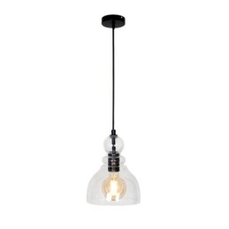 Nowoczesna lampa wisząca z żelaza, szklana tykwa, lampa wisząca