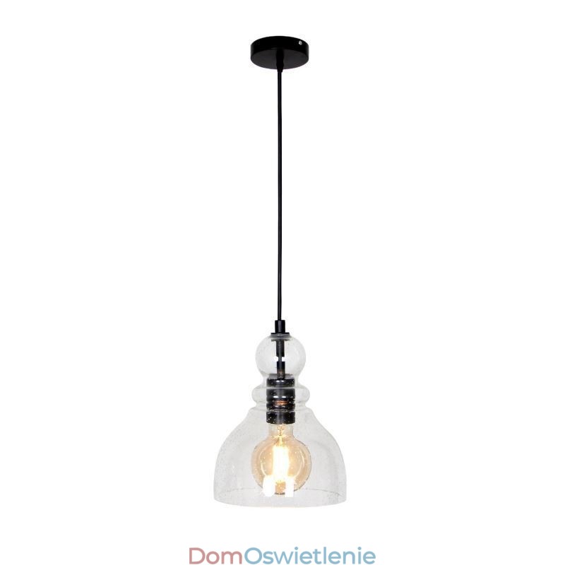 Nowoczesna lampa wisząca z żelaza, szklana tykwa, lampa wisząca