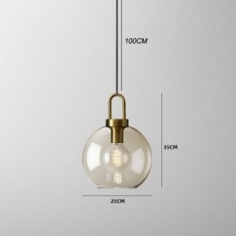 3-punktowa lampa wisząca z kloszem szklanym