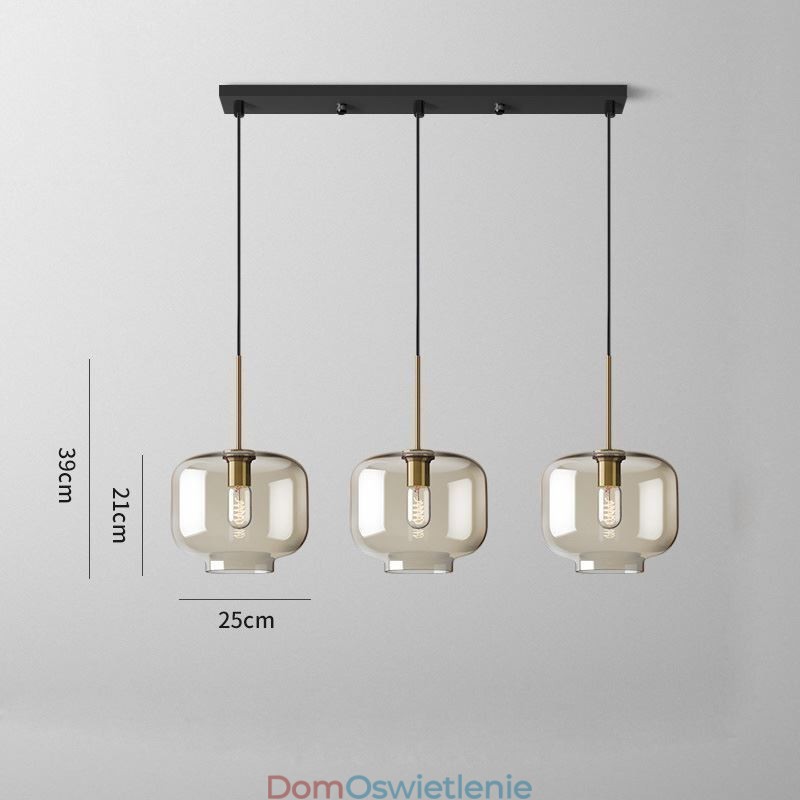 3-punktowa szklana lampa wisząca klasyczna klastrowa wisząca oprawa oświetleniowa kawiarnia