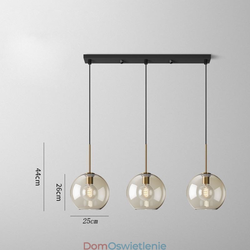 3-punktowa szklana lampa wisząca klasyczna klastrowa wisząca oprawa oświetleniowa kawiarnia