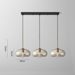 3-punktowa szklana lampa wisząca klasyczna klastrowa wisząca oprawa oświetleniowa kawiarnia