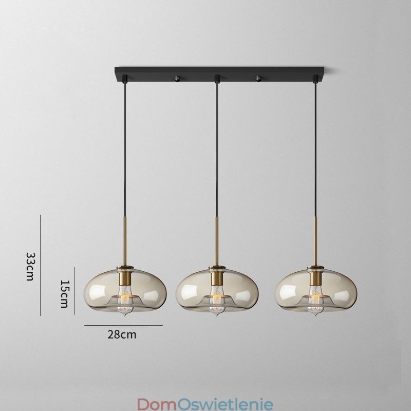 3-punktowa szklana lampa wisząca klasyczna klastrowa wisząca oprawa oświetleniowa kawiarnia