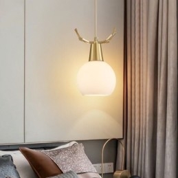 Nowoczesna prosta miedziana lampa wisząca Antler wisząca lampa
