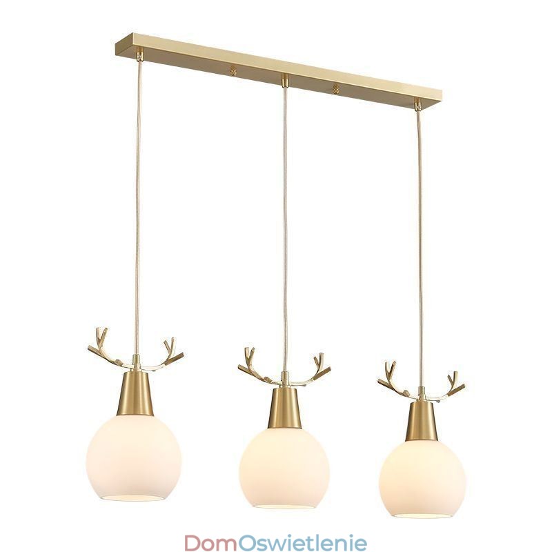 Nowoczesna prosta miedziana lampa wisząca Antler wisząca lampa