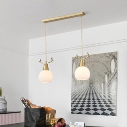 Nowoczesna prosta miedziana lampa wisząca Antler wisząca lampa