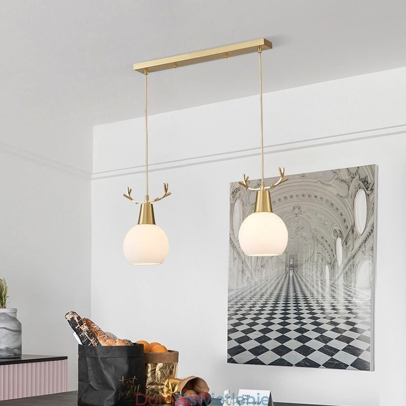 Nowoczesna prosta miedziana lampa wisząca Antler wisząca lampa