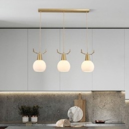 Nowoczesna prosta miedziana lampa wisząca Antler wisząca lampa
