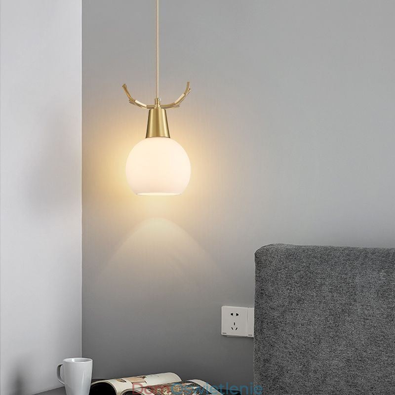 Nowoczesna prosta miedziana lampa wisząca Antler wisząca lampa