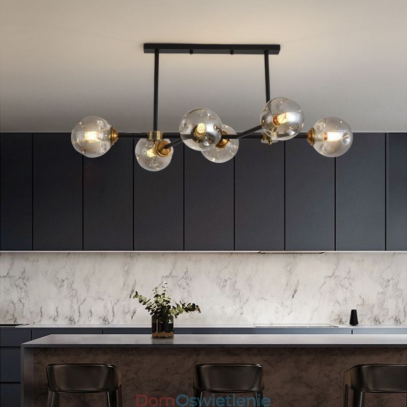 6-punktowa nowoczesna szklana lampa sufitowa Magic Bean Light Fixture