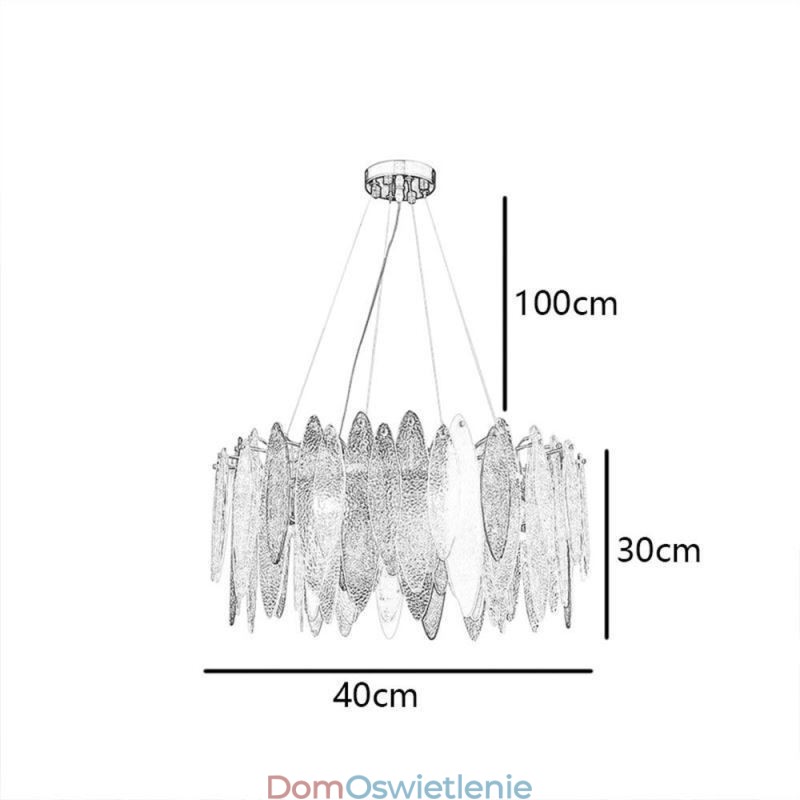 Nowoczesna Elegancka Szklana Lampa Wisząca