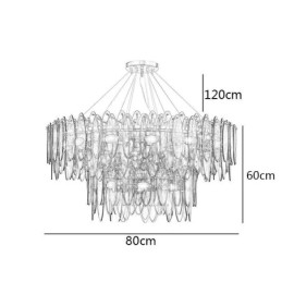 Nowoczesna okrągła szklana lampa wisząca Elegancki szklany żyrandol