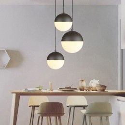 Nowoczesne szklane kule wiszące lampy wyspowe pomysły na lampę