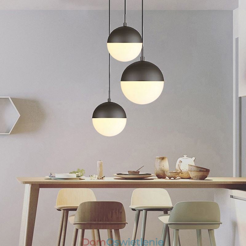 Nowoczesne szklane kule wiszące lampy wyspowe pomysły na lampę
