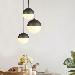 Nowoczesne szklane kule wiszące lampy wyspowe pomysły na lampę