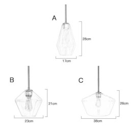Nowoczesna prosta szklana lampa wisząca