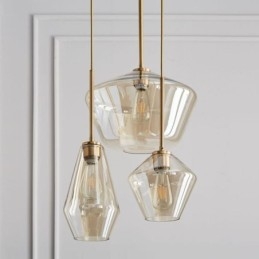 Nowoczesna prosta szklana lampa wisząca