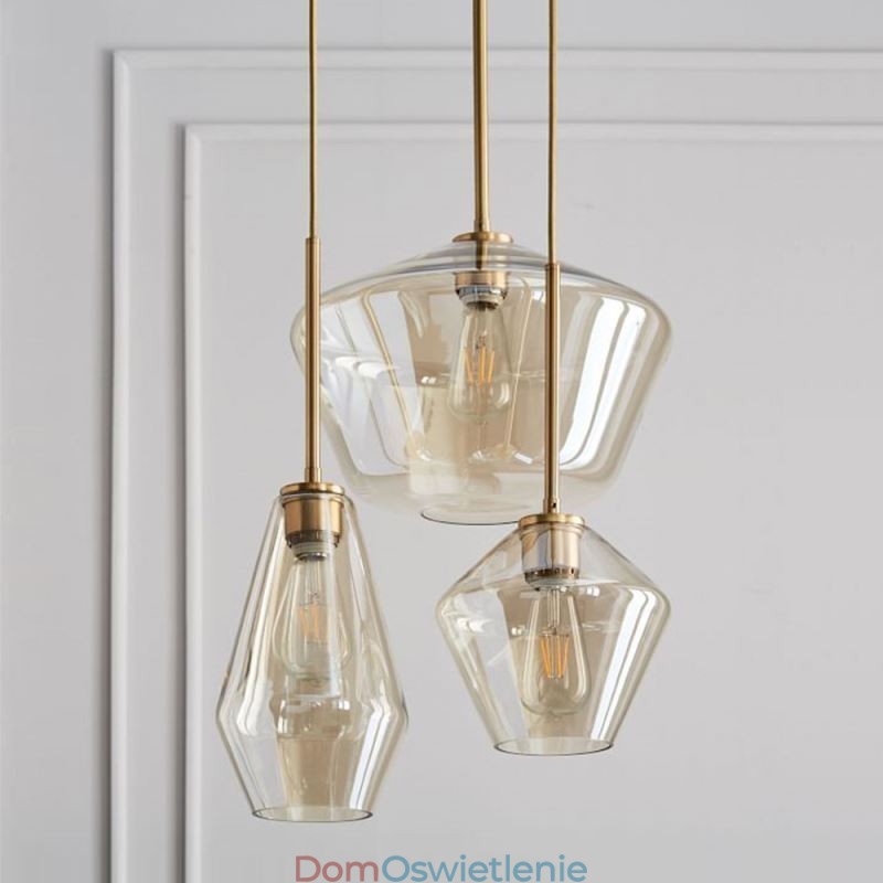 Nowoczesna prosta szklana lampa wisząca