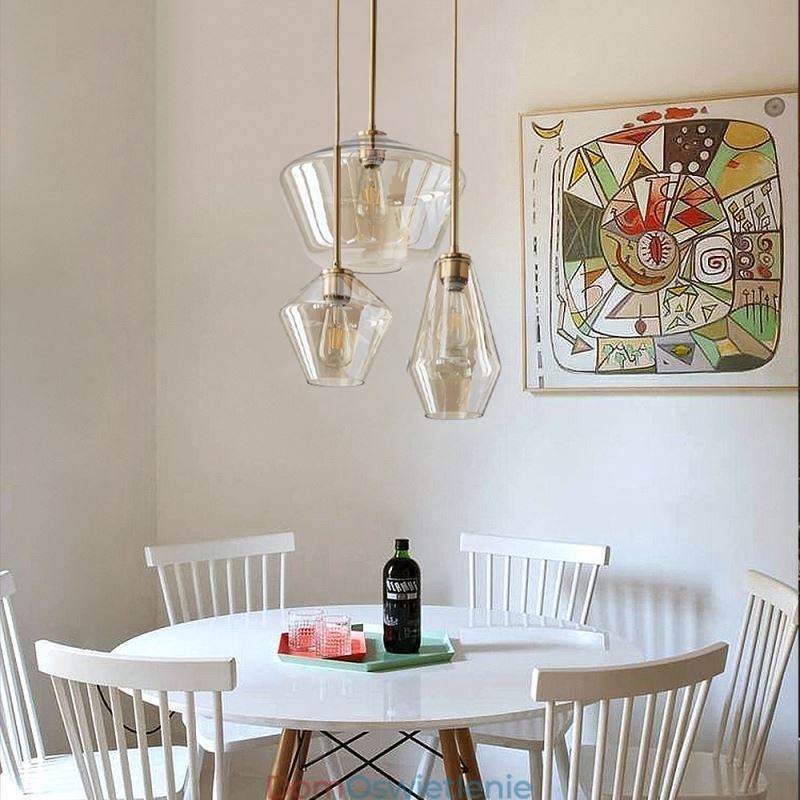 Nowoczesna prosta szklana lampa wisząca
