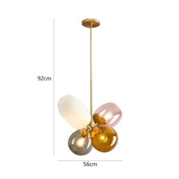 Nordic Unique Wisząca lampa Kolorowa szklana lampa Princess Balloon Light dla dzieci