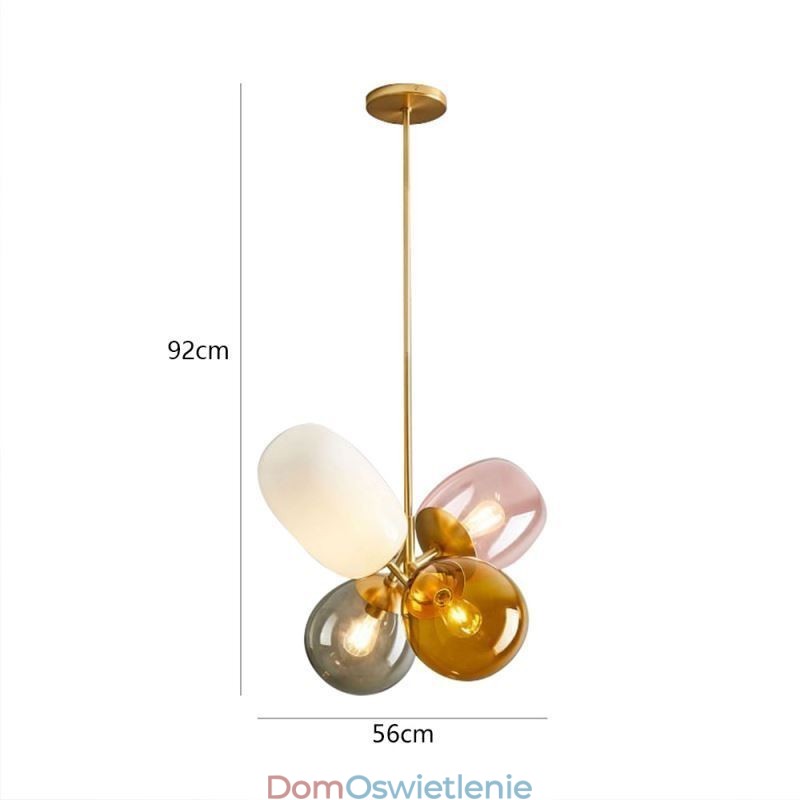 Nordic Unique Wisząca lampa Kolorowa szklana lampa Princess Balloon Light dla dzieci