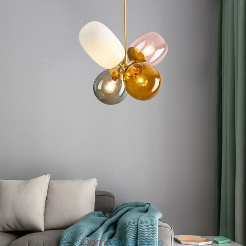 Nordic Unique Wisząca lampa Kolorowa szklana lampa Princess Balloon Light dla dzieci