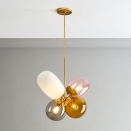 Nordic Unique Wisząca lampa Kolorowa szklana lampa Princess Balloon Light dla dzieci