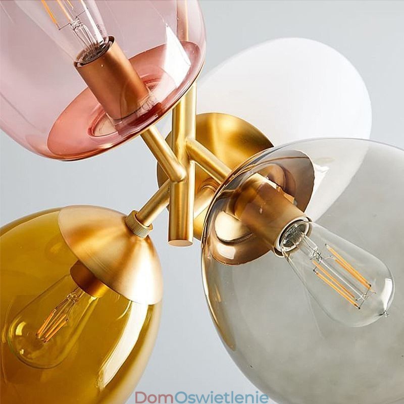 Nordic Unique Wisząca lampa Kolorowa szklana lampa Princess Balloon Light dla dzieci