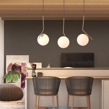 Lampa szklana w kształcie kuli na wyspę Lampa szklana w kształcie kuli na wyspę