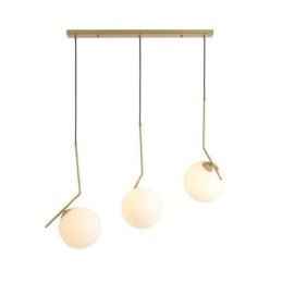 Lampa szklana w kształcie kuli na wyspę