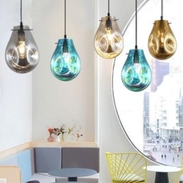 Kolorowa lampa wisząca, bańka mydlana, szkło sufitowe, lampa wyspowa