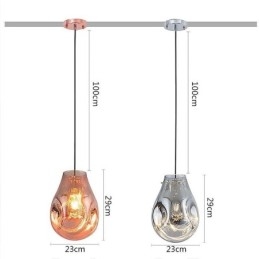 Kolorowa lampa wisząca, bańka mydlana, szkło sufitowe, lampa wyspowa