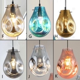 Kolorowa lampa wisząca, bańka mydlana, szkło sufitowe, lampa wyspowa