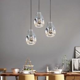 Kolorowa lampa wisząca, bańka mydlana, szkło sufitowe, lampa wyspowa